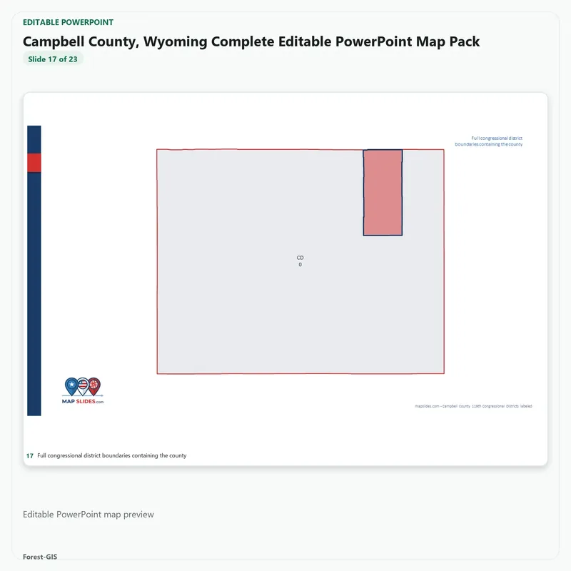 Campbell County, Wyoming Editable Map Pack - Image 5