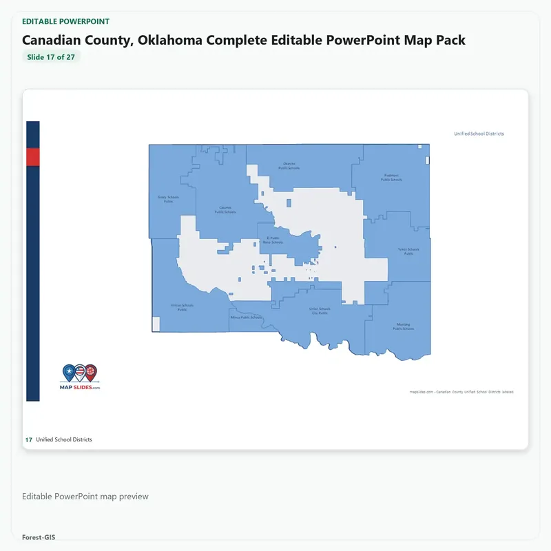 Canadian County, Oklahoma Editable Map Pack - Image 5