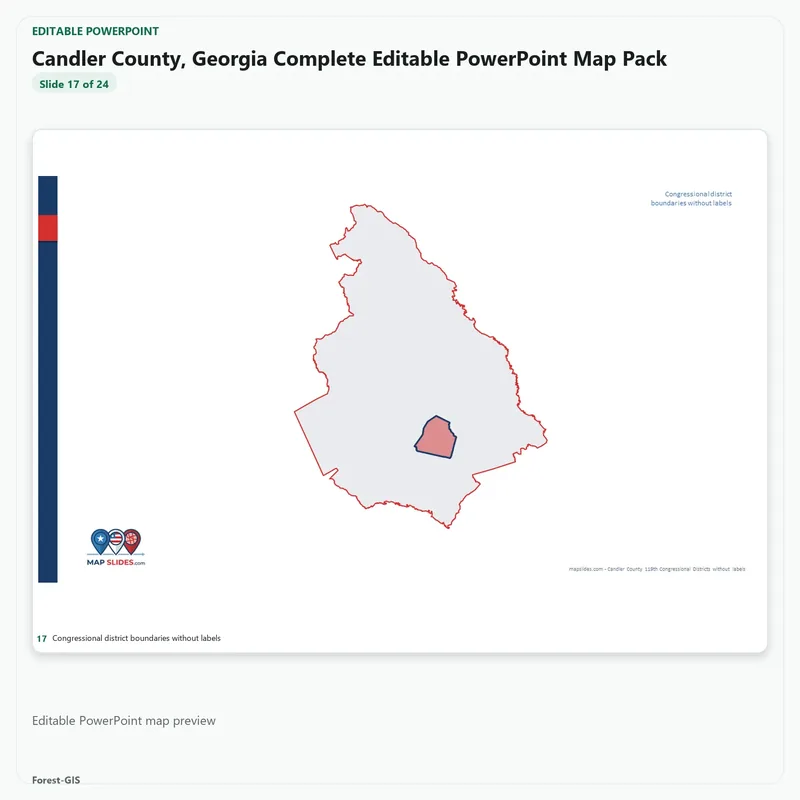 Candler County, Georgia Editable Map Pack - Image 5