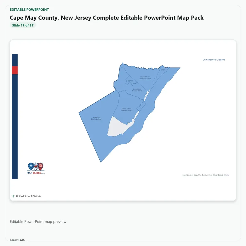 Cape May County, New Jersey Editable Map Pack - Image 5