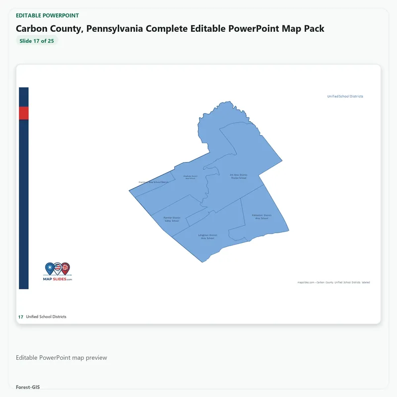 Carbon County, Pennsylvania Editable Map Pack - Image 5