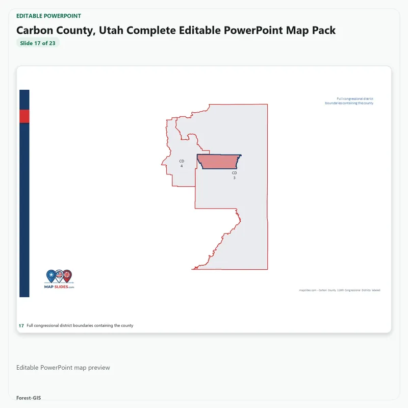 Carbon County, Utah Editable Map Pack - Image 5