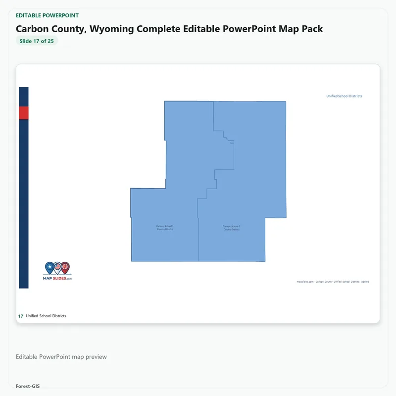 Carbon County, Wyoming Editable Map Pack - Image 5