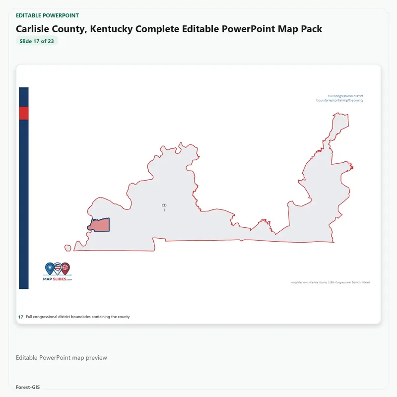 Carlisle County, Kentucky Editable Map Pack - Image 5