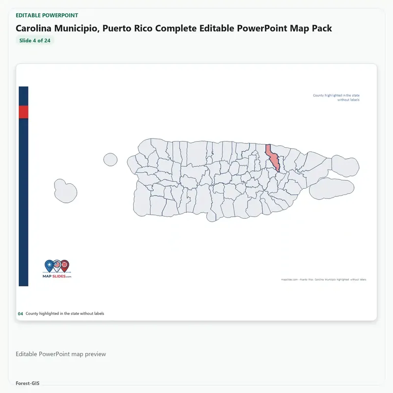 Carolina Municipio, Puerto Rico Editable Map Pack - Image 4
