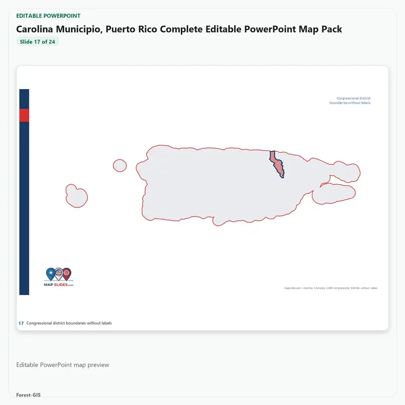 Carolina Municipio, Puerto Rico Editable Map Pack - Image 5