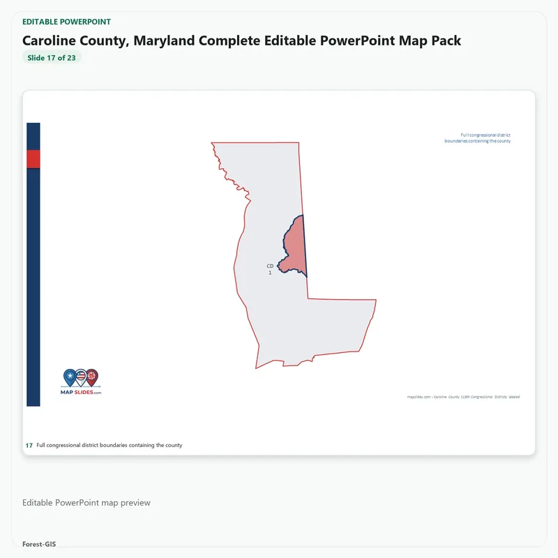 Caroline County, Maryland Editable Map Pack - Image 5