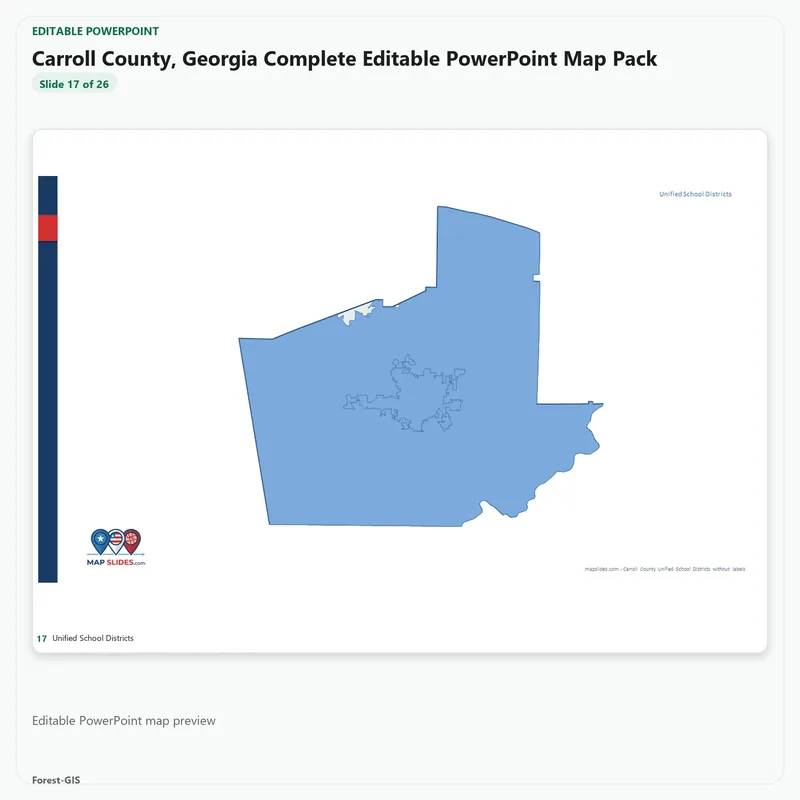 Carroll County, Georgia Editable Map Pack - Image 5