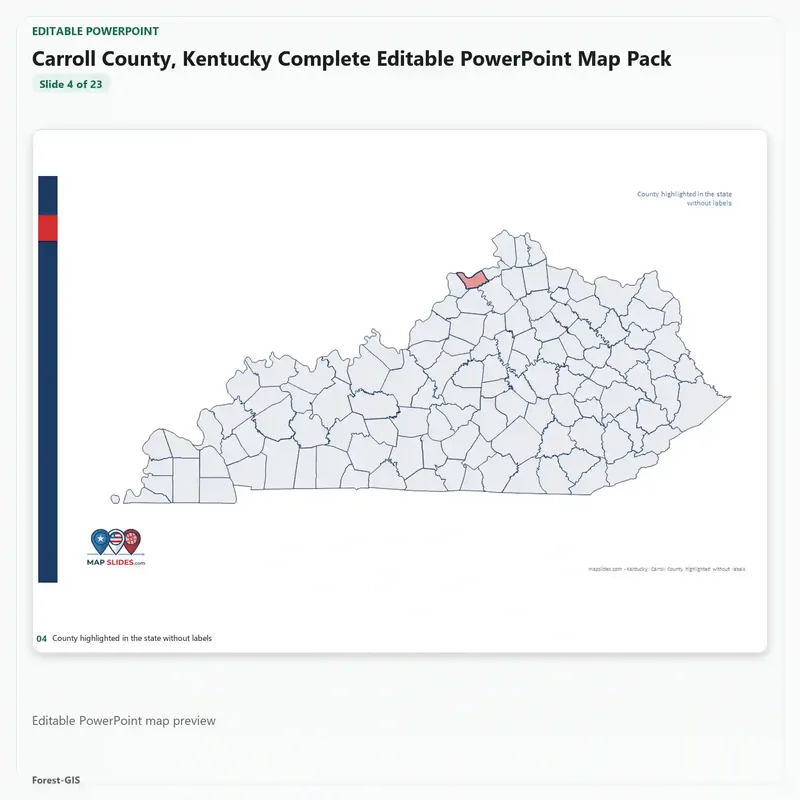 Carroll County, Kentucky Editable Map Pack - Image 4