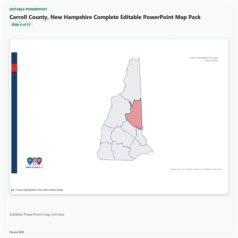Carroll County, New Hampshire Editable Map Pack - Image 4