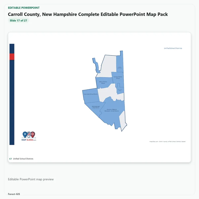 Carroll County, New Hampshire Editable Map Pack - Image 5