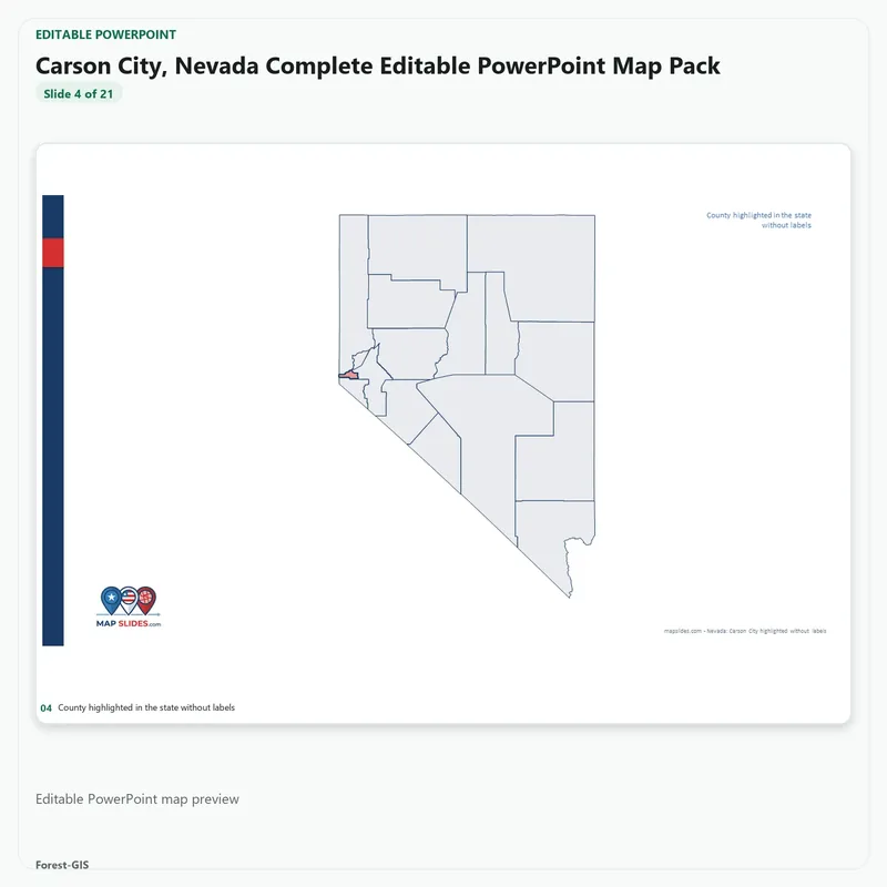 Carson City, Nevada Editable Map Pack - Image 4
