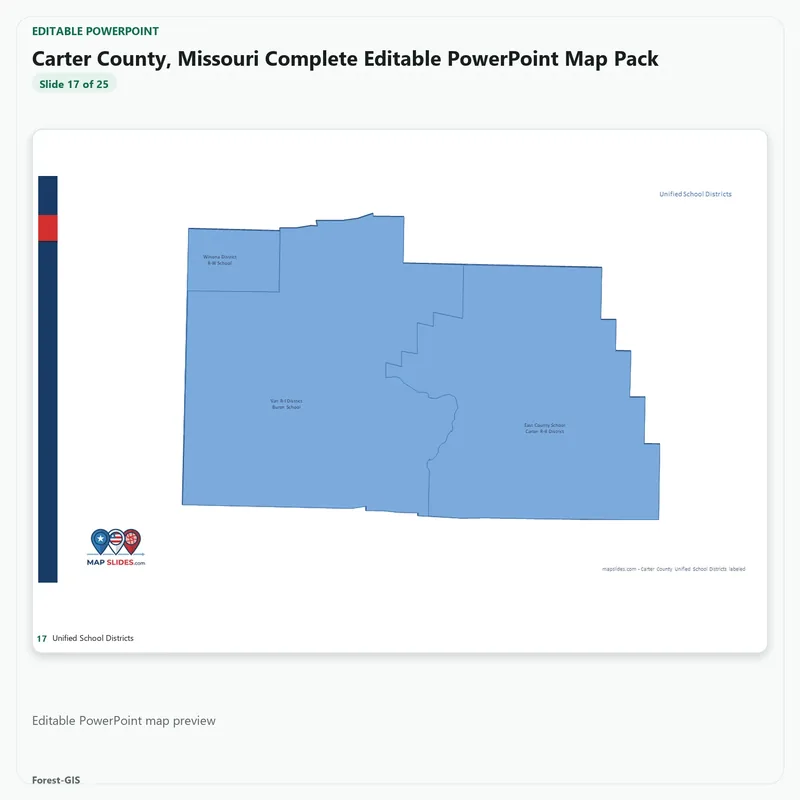 Carter County, Missouri Editable Map Pack - Image 5