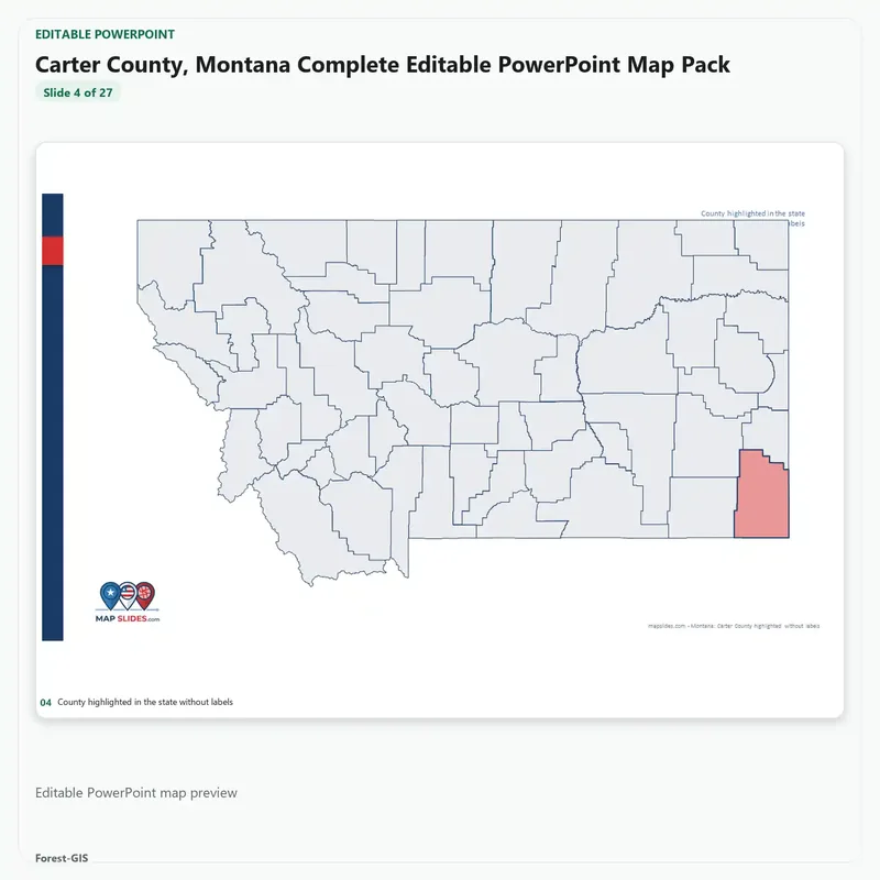 Carter County, Montana Editable Map Pack - Image 4