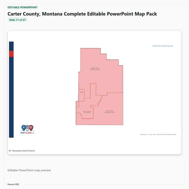 Carter County, Montana Editable Map Pack - Image 5