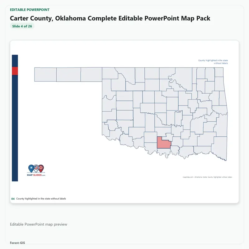 Carter County, Oklahoma Editable Map Pack - Image 4