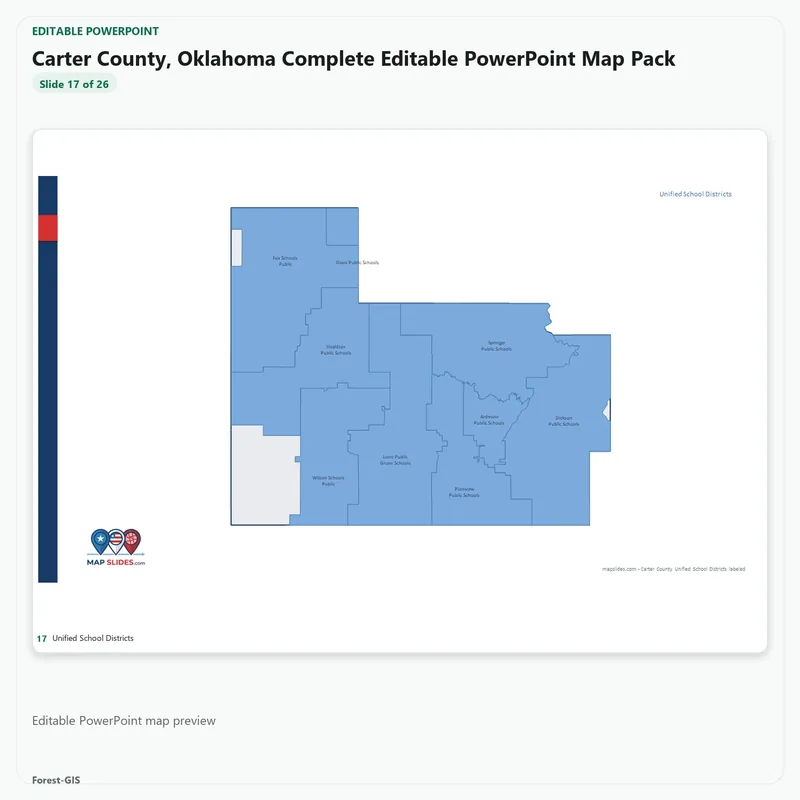 Carter County, Oklahoma Editable Map Pack - Image 5