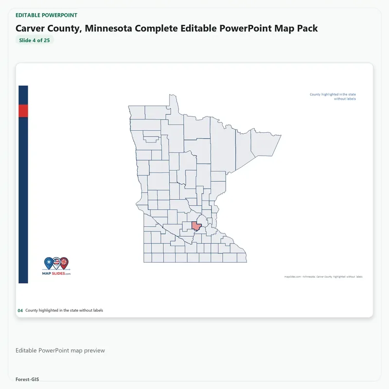 Carver County, Minnesota Editable Map Pack - Image 4
