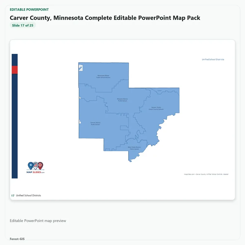 Carver County, Minnesota Editable Map Pack - Image 5