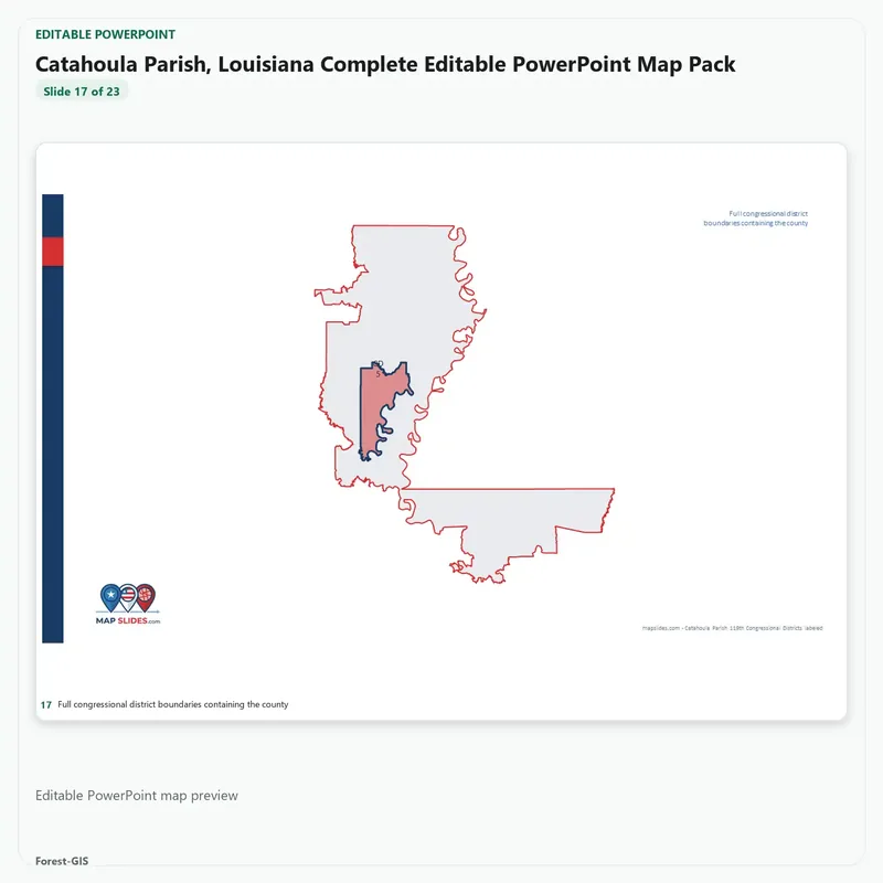 Catahoula Parish, Louisiana Editable Map Pack - Image 5