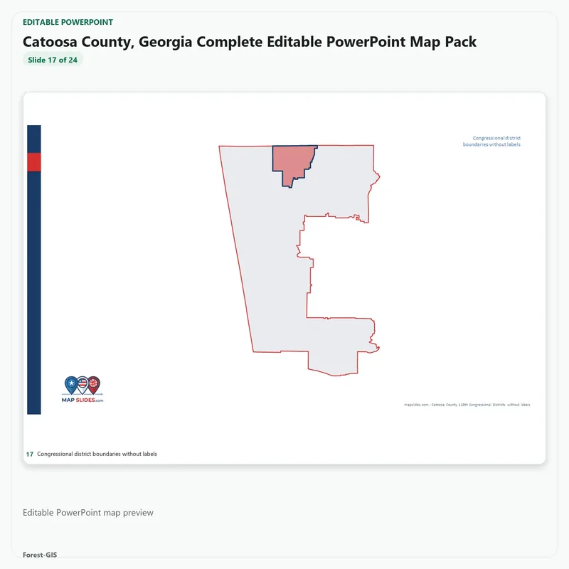 Catoosa County, Georgia Editable Map Pack - Image 5