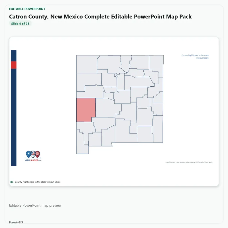 Catron County, New Mexico Editable Map Pack - Image 4