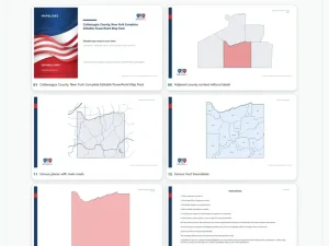 Cattaraugus County, New York Editable Map Pack