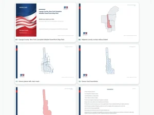 Cayuga County, New York Editable Map Pack