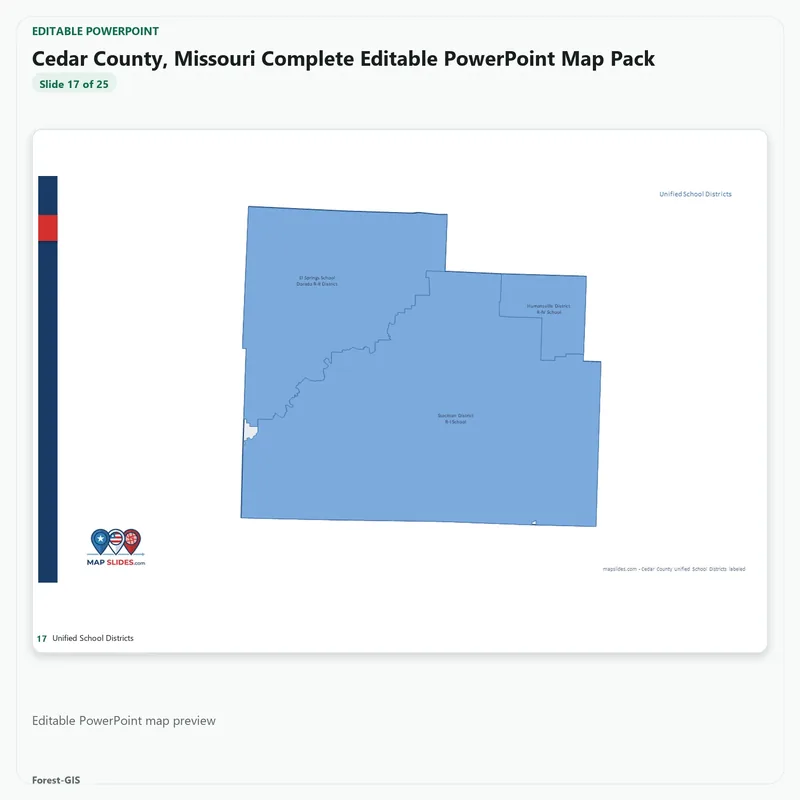 Cedar County, Missouri Editable Map Pack - Image 5