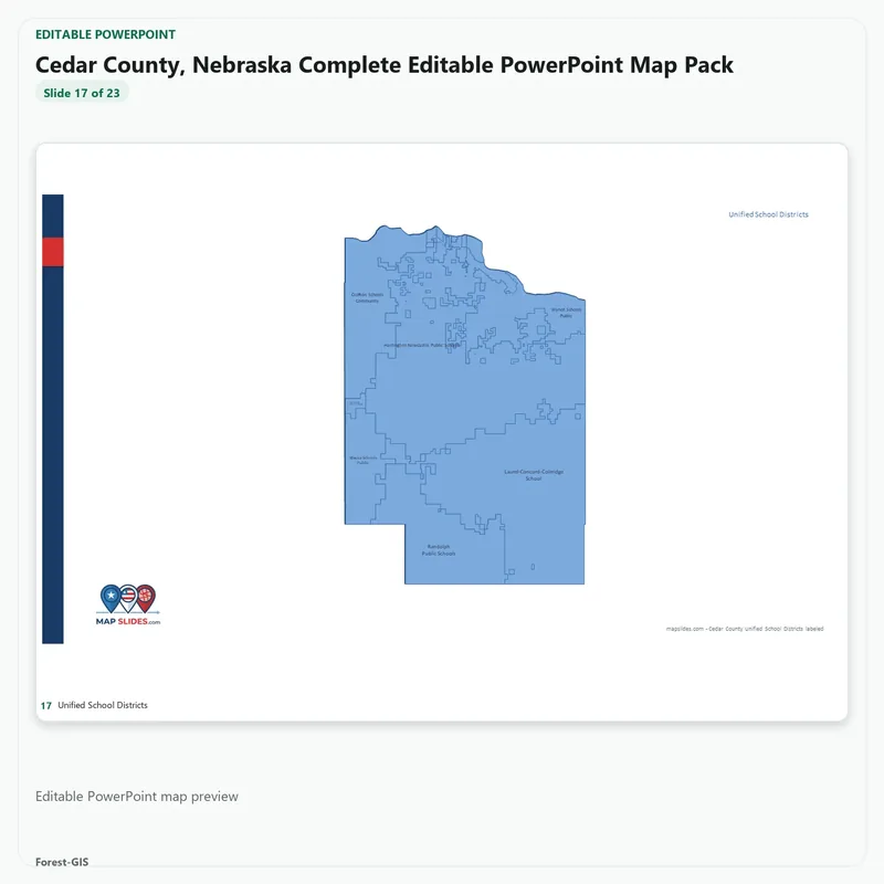 Cedar County, Nebraska Editable Map Pack - Image 5