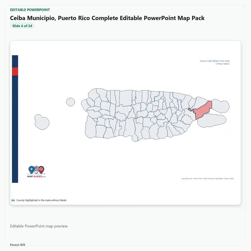 Ceiba Municipio, Puerto Rico Editable Map Pack - Image 4