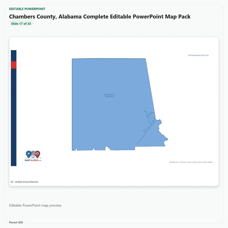 Chambers County, Alabama Editable Map Pack - Image 5