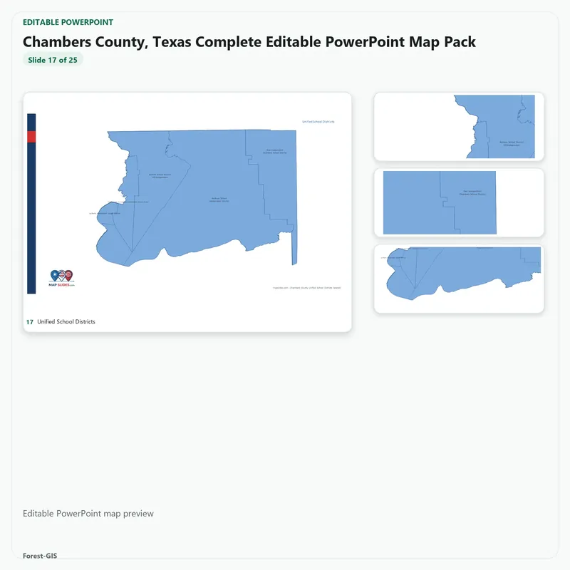 Chambers County, Texas Editable Map Pack - Image 5