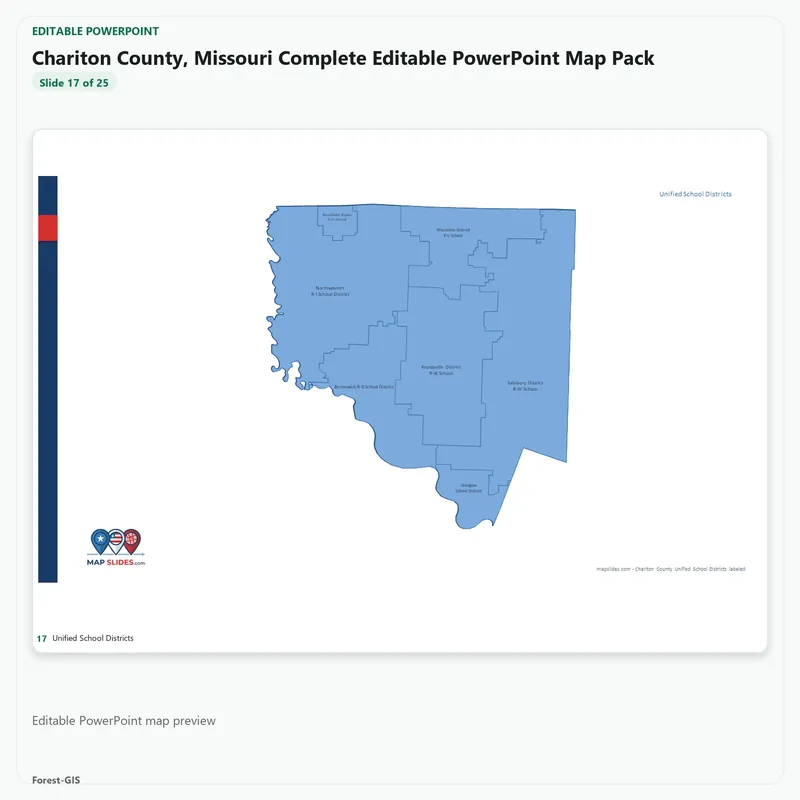 Chariton County, Missouri Editable Map Pack - Image 5