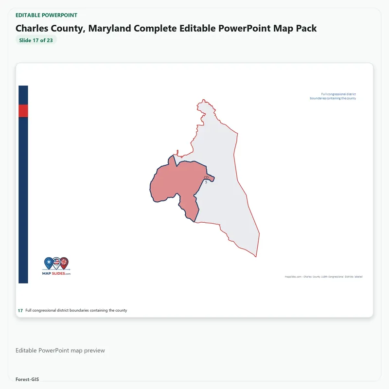 Charles County, Maryland Editable Map Pack - Image 5