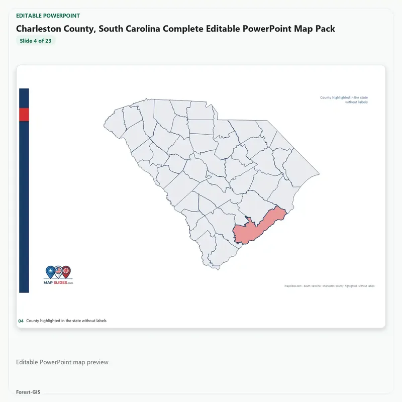 Charleston County, South Carolina Editable Map Pack - Image 4