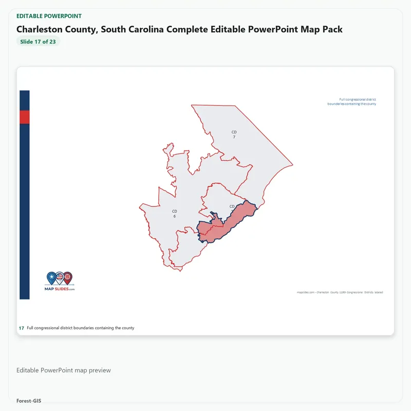 Charleston County, South Carolina Editable Map Pack - Image 5