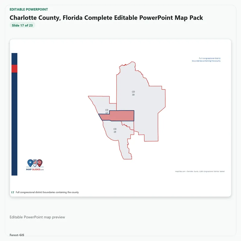 Charlotte County, Florida Editable Map Pack - Image 5