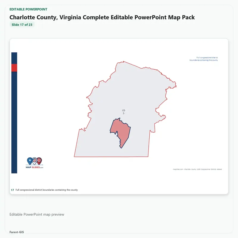 Charlotte County, Virginia Editable Map Pack - Image 5