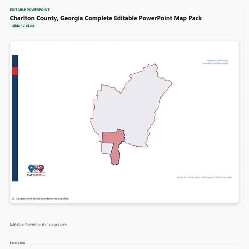 Charlton County, Georgia Editable Map Pack - Image 5