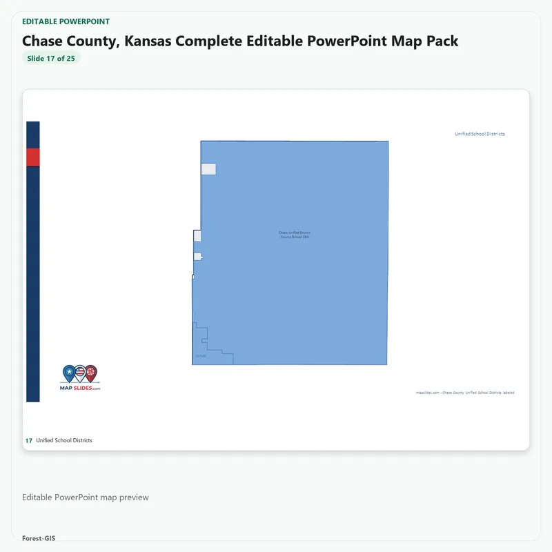 Chase County, Kansas Editable Map Pack - Image 5