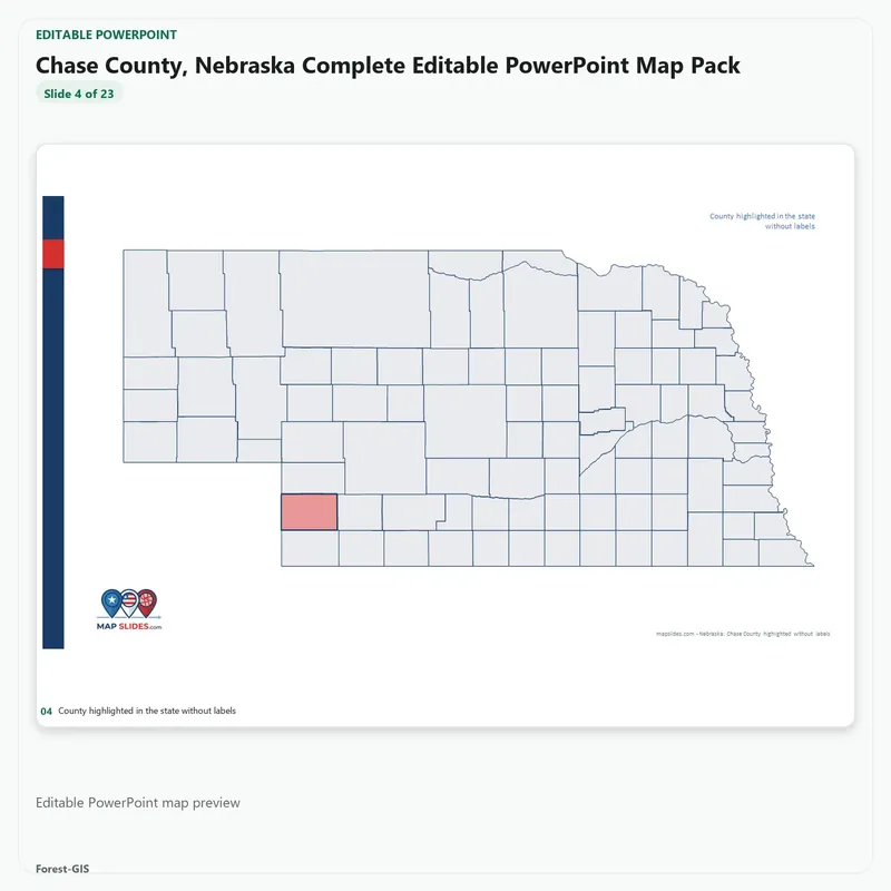 Chase County, Nebraska Editable Map Pack - Image 4