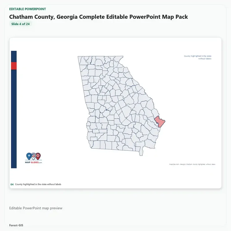 Chatham County, Georgia Editable Map Pack - Image 4