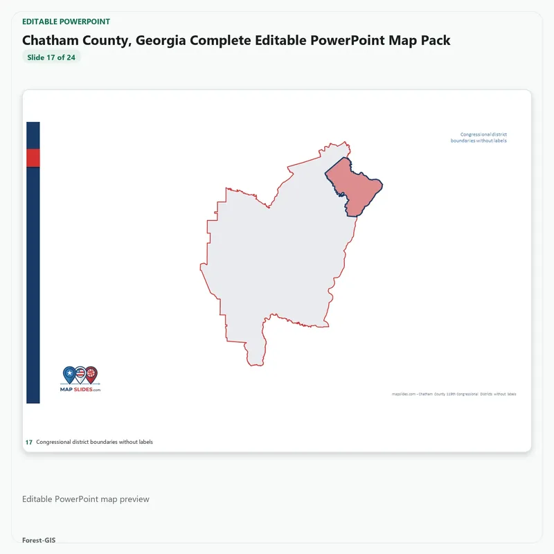 Chatham County, Georgia Editable Map Pack - Image 5