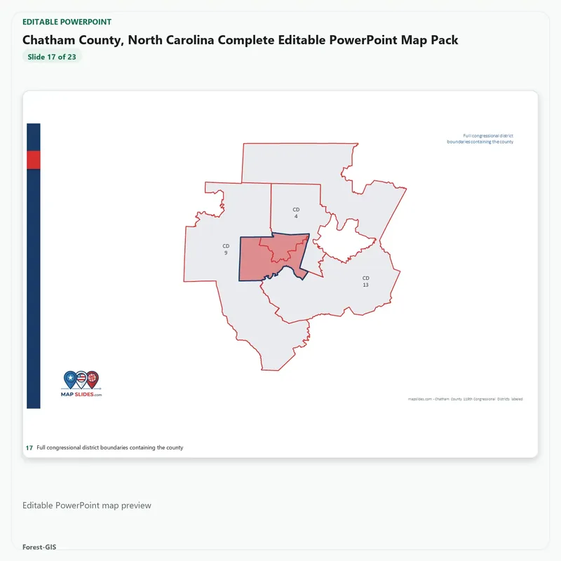 Chatham County, North Carolina Editable Map Pack - Image 5