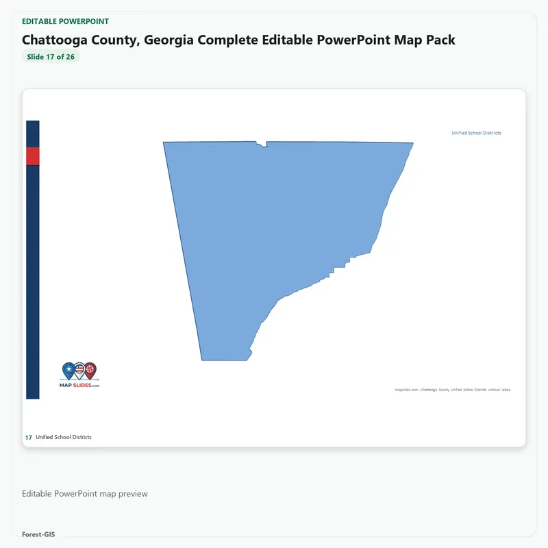 Chattooga County, Georgia Editable Map Pack - Image 5