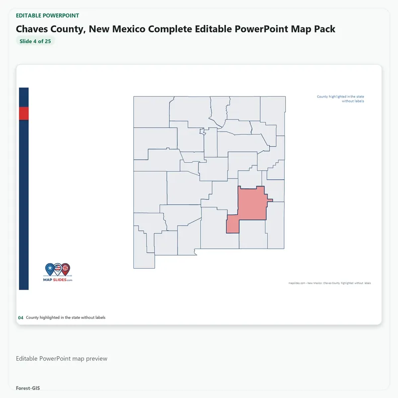 Chaves County, New Mexico Editable Map Pack - Image 4