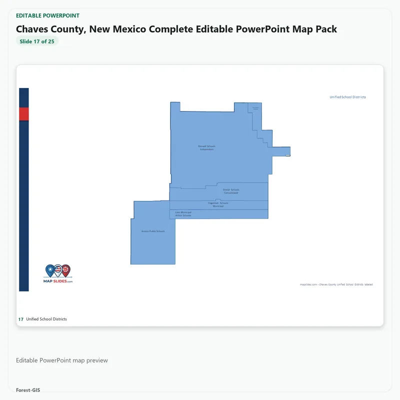 Chaves County, New Mexico Editable Map Pack - Image 5