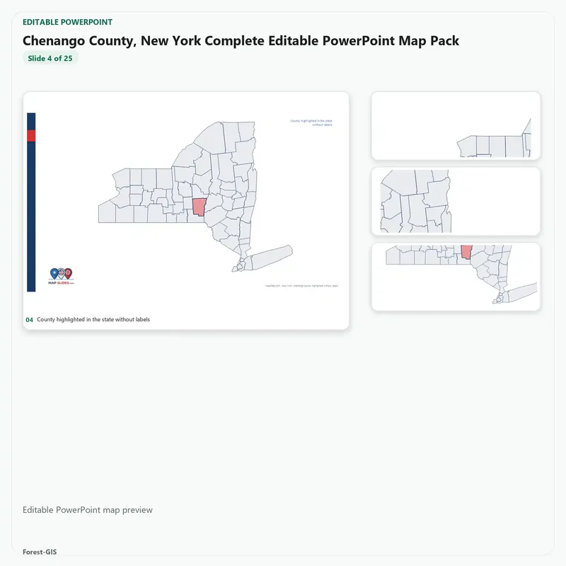 Chenango County, New York Editable Map Pack - Image 4