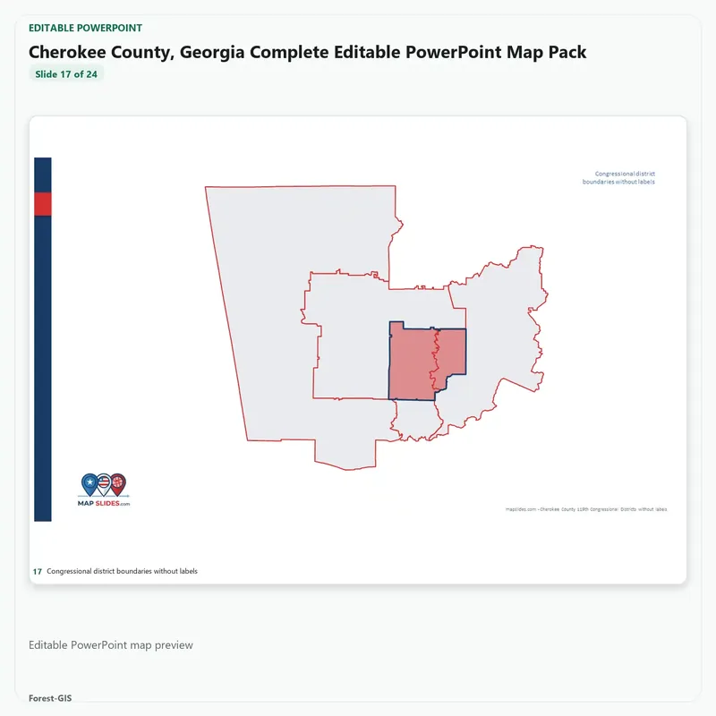 Cherokee County, Georgia Editable Map Pack - Image 5